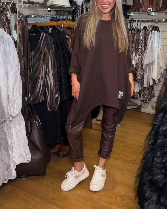 Bluza Z Równoliniowym Kapturem I Wymiarych Luksusowych
