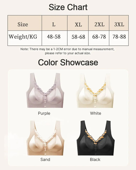 Biustonosz Z Przodu Zapięcie Satyna Koronka