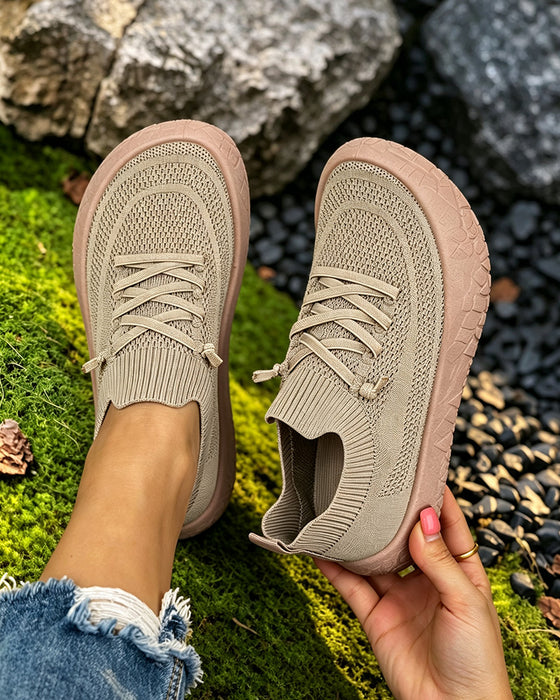 Płaski Chodzić Sneakers Komfort