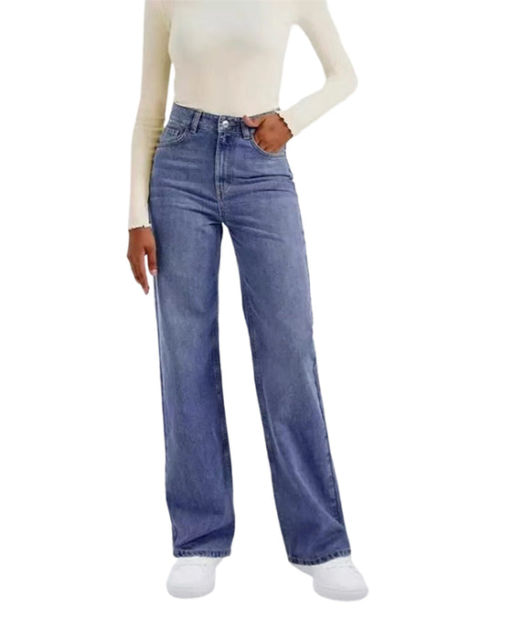 Jeans Luźny Prosta Noga