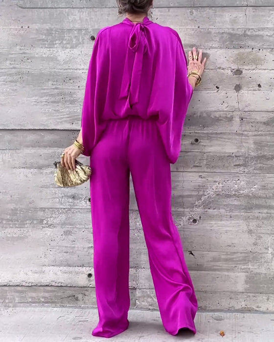 Elegancki zestaw w jednolitym kolorze