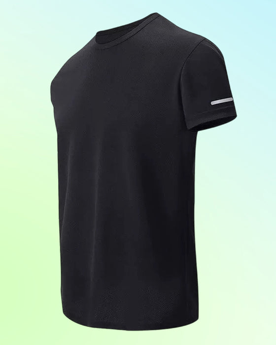 Męski T-Shirt Jednokolorowy Krótki Rękaw Sportowy