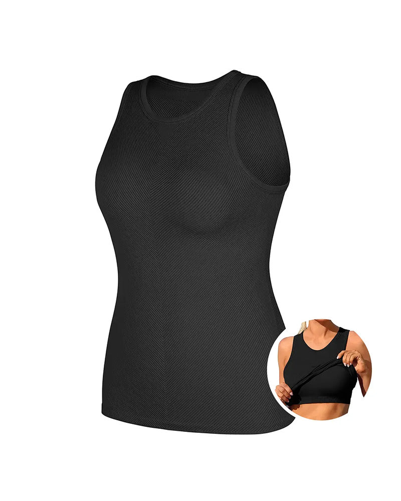 Sportowy Top Z Wbudowanym Biustonoszem