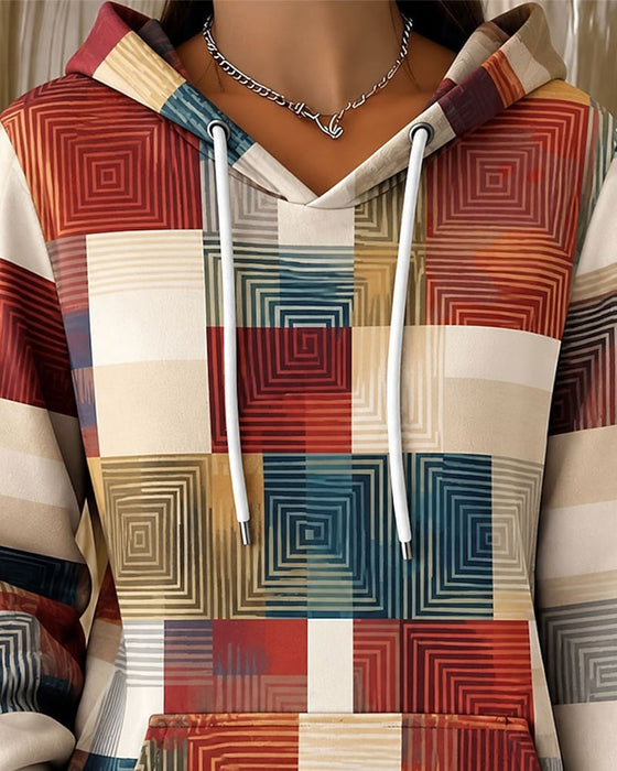 Hoodie Krata Blok Kolorów Ściągacz