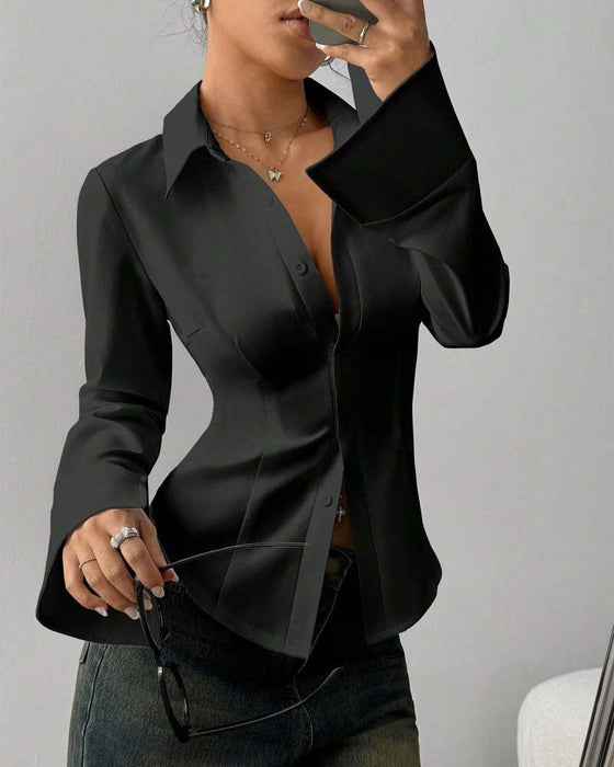 Elegantna Slim-Fit Koszula Damska