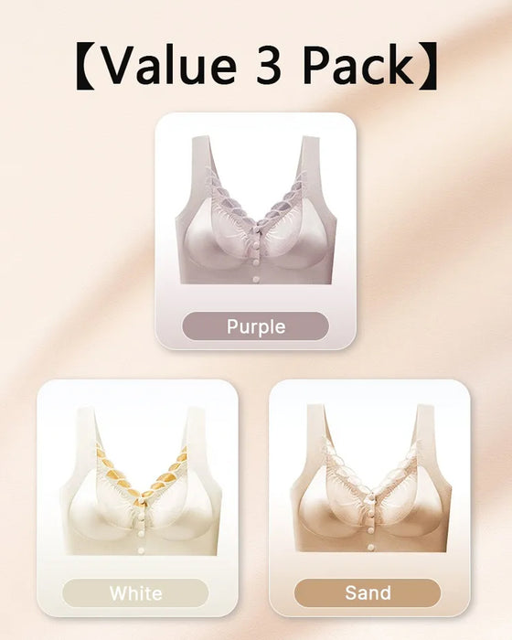 Biustonosz Z Przodu Zapięcie Satyna Koronka