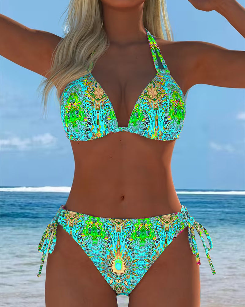 Bikini Kolorowy Karczek Druk