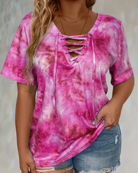 Bluza Tie-Dye Nadruk