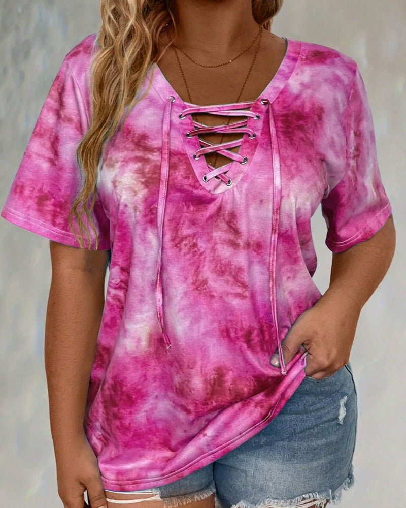 Bluza Tie-Dye Nadruk