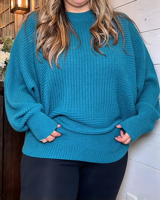 Pullover Stylowy Rękaw Nietoperz