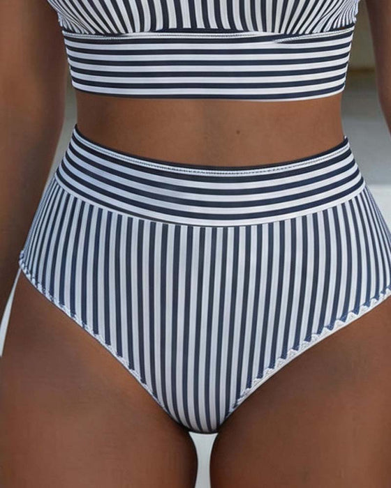 Bikini Pionowy Pasek Wysoki Stan Sportowy