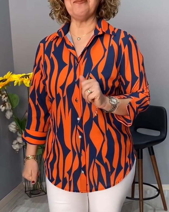Bluzka Drukowana Casual