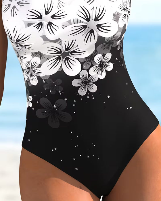 One-Piece Moda Kwiatowy Nadruk