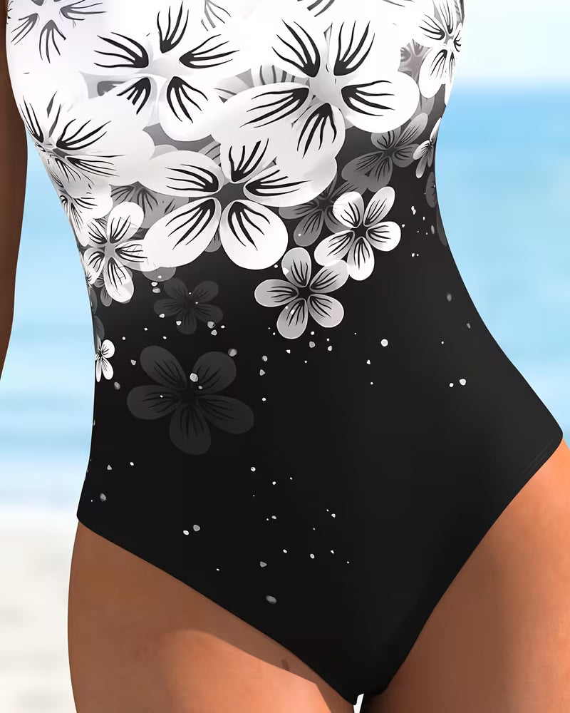 One-Piece Moda Kwiatowy Nadruk