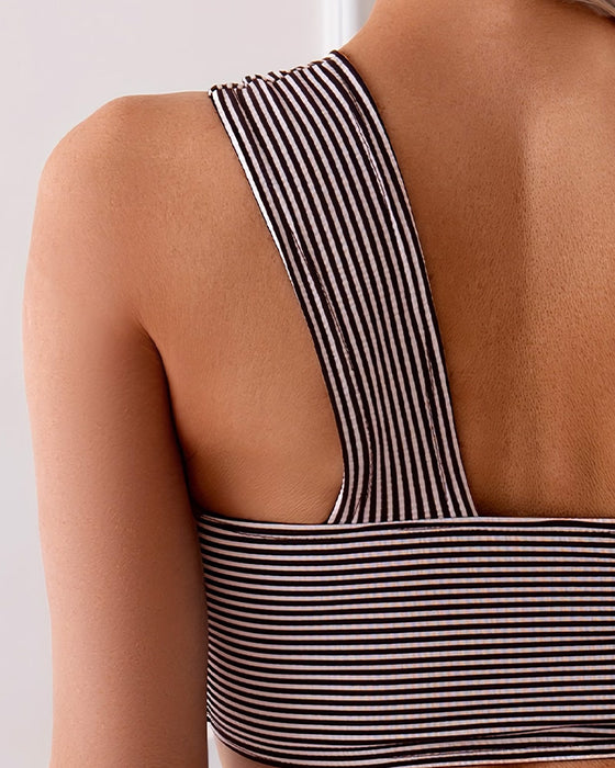 Bikini Wąski Pasek Off-Shoulder Dwuczęściowy