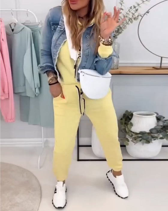 Dwuczęściowy Garnitur Street Style Bluza Sportowa