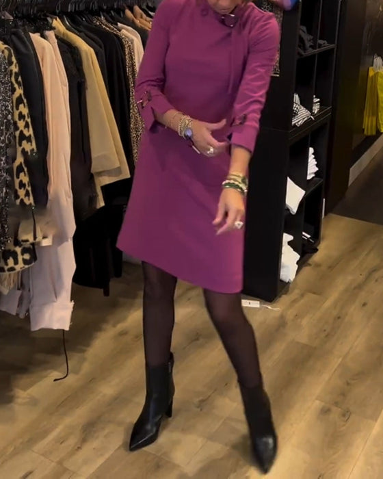 Elegancka sukienka z okrągłym dekoltem