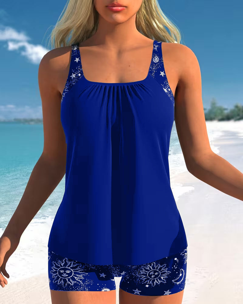 Tankini Słońce Print Bokserki