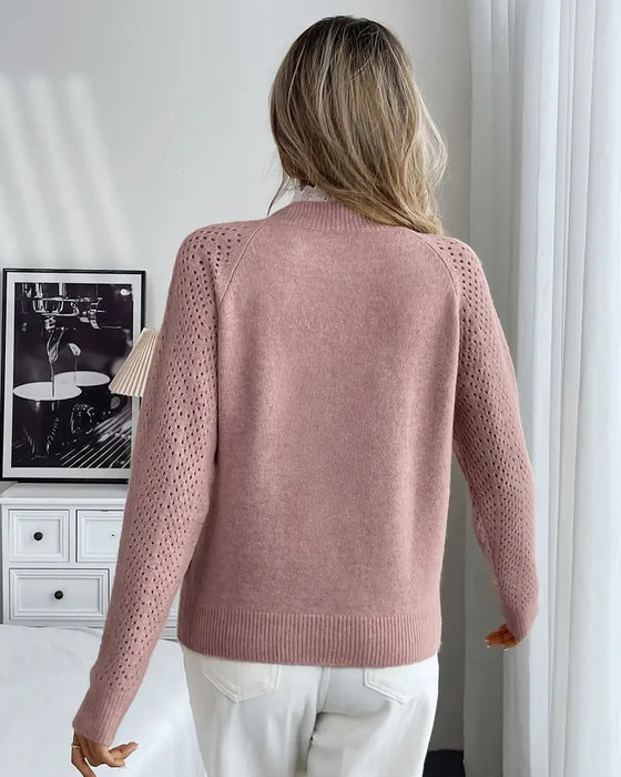 Sweter Elegancka Falbanka Pusty Wyrób