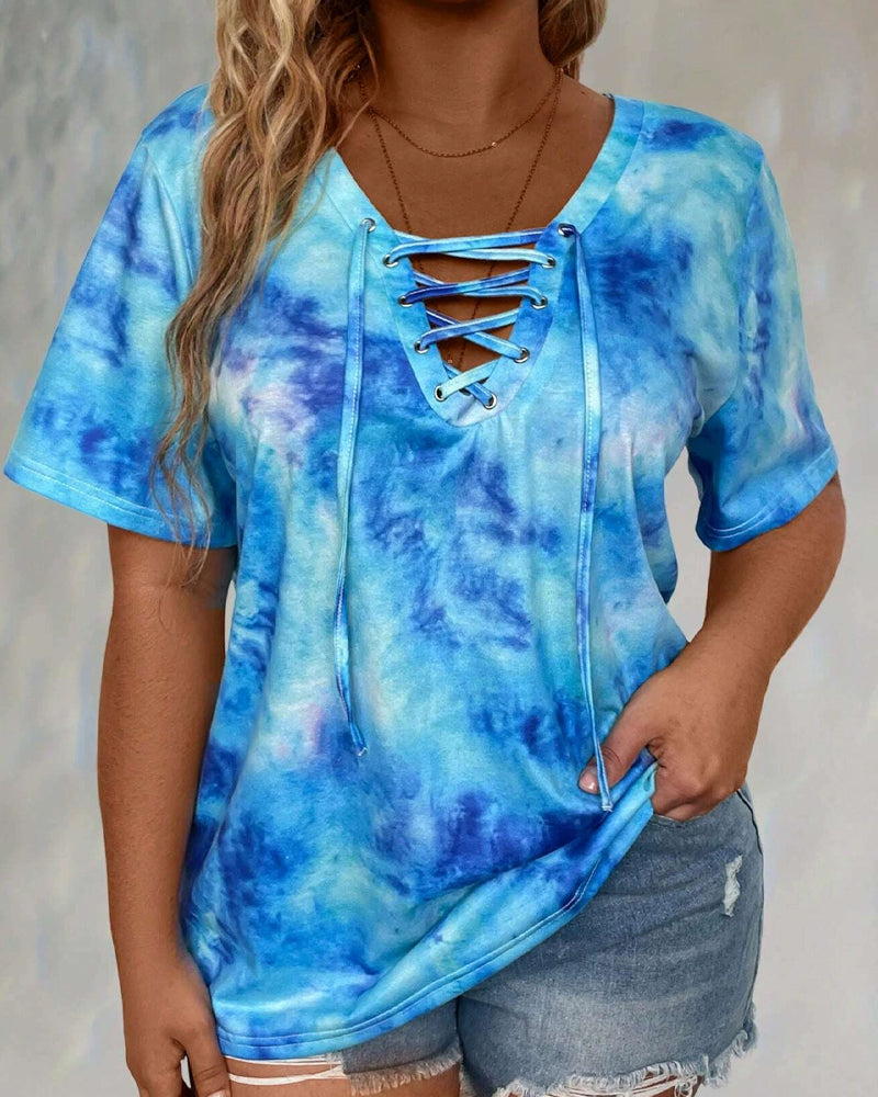Bluza Tie-Dye Nadruk