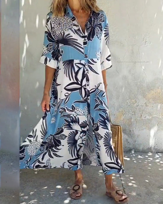 Sukienka koszulowa w kwiatowy wzór