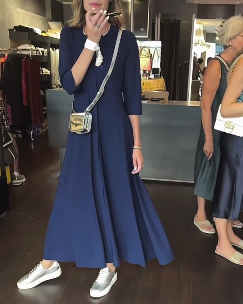 Sukienka w jednolitym kolorze