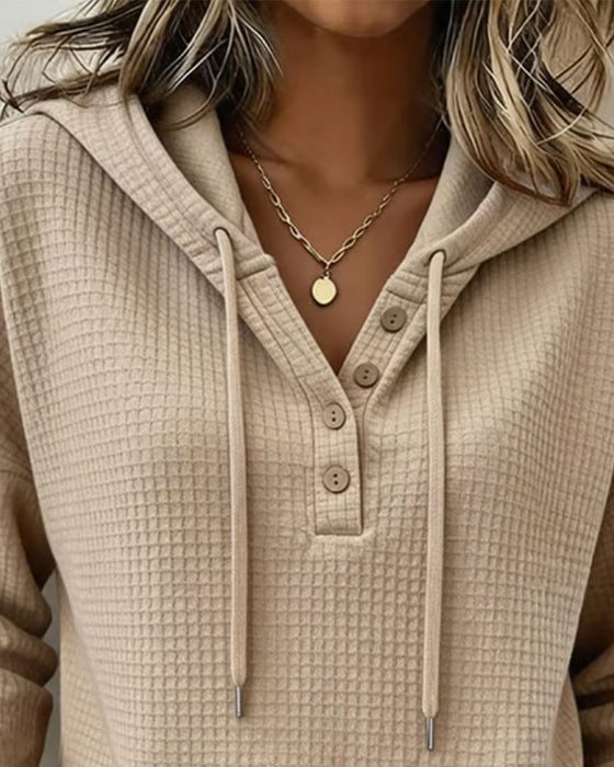 Hoodie Moda Henley