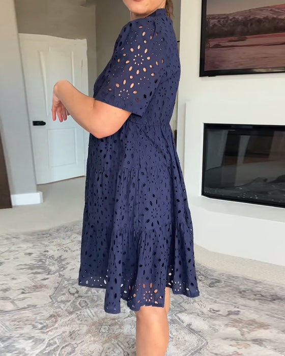 Sukienka Stójka Wycięcie A-Linia