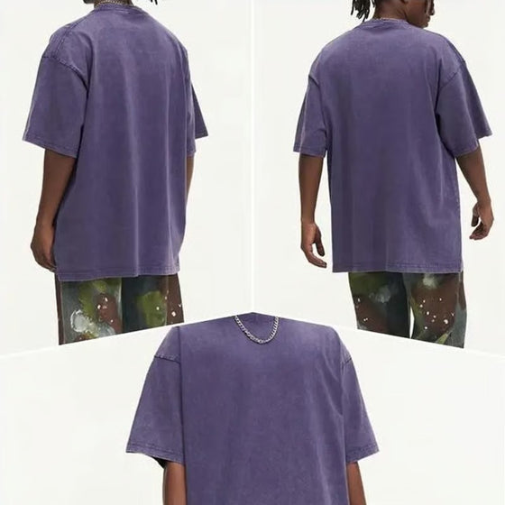 T-Shirt Męski Vintage Luźny