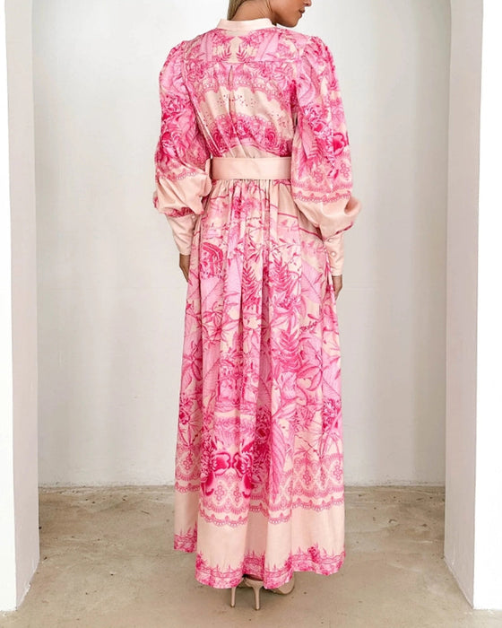 Sukienka z rękawami zapinana na guziki