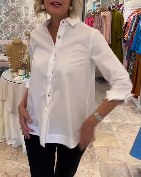 Bluzka w jednolitym kolorze zapinana na zamek