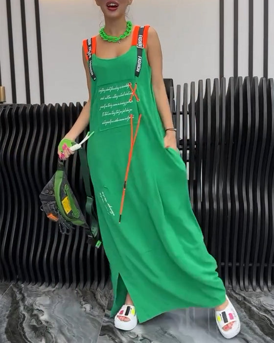 Sukienka Bez Rękawów Spersonalizowany Napis