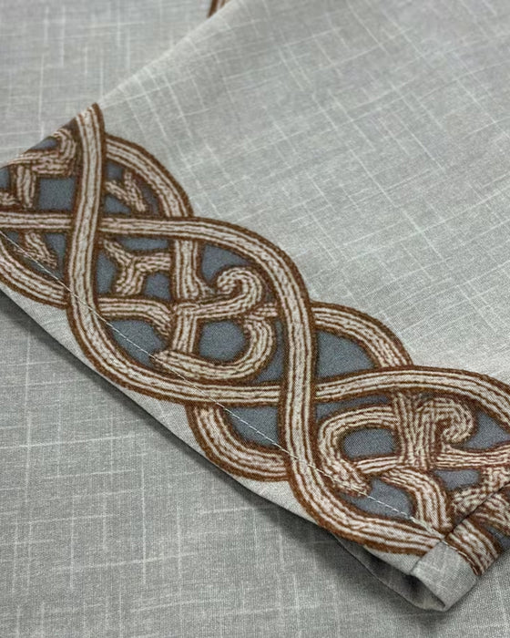 Bluzka Z Dekoltem V Linia Kontrast Patchwork