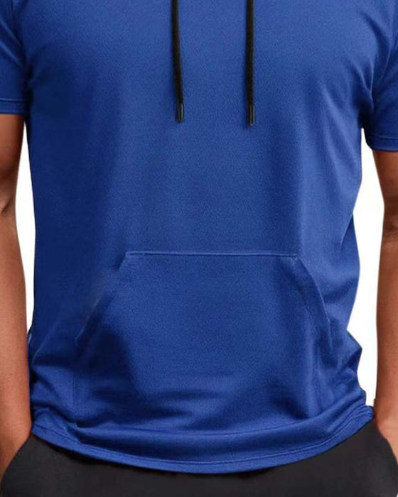 T-Shirt Kaptur Szybkie Suszenie Krótki Rękaw