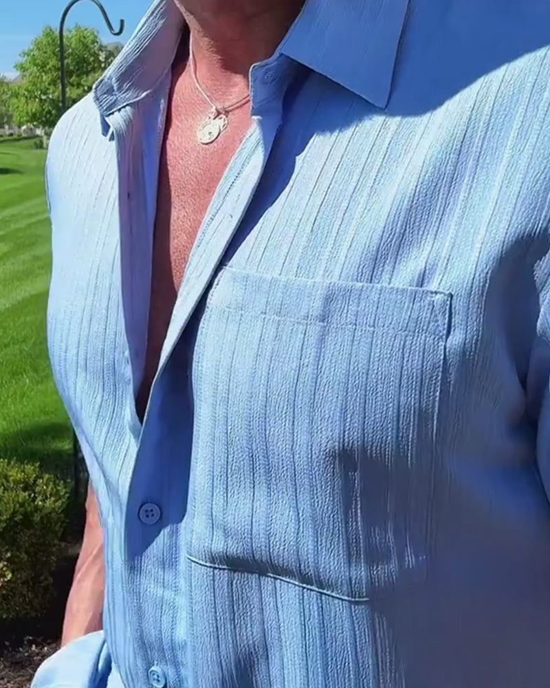 Koszula Jednokolorowa Krótki Rękaw Casual