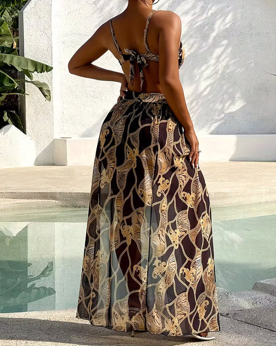 Bikini Leopard Print Łańcuch Print