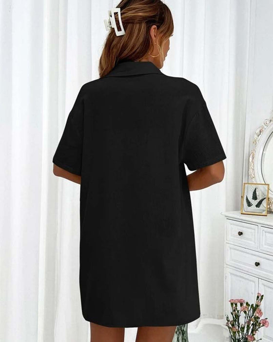 Komplet koszula i spodenki w jednolitym kolorze