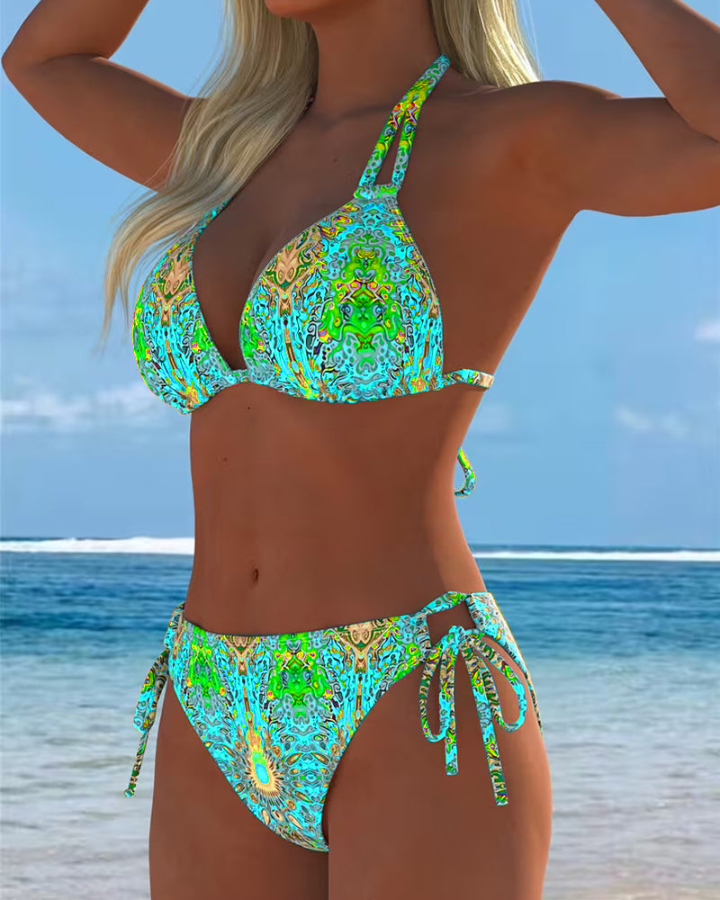 Bikini Kolorowy Karczek Druk