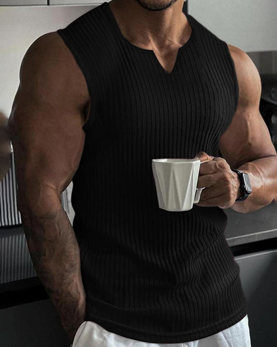Męski Top Na Ramiączkach Jednokolorowy Sport Casual