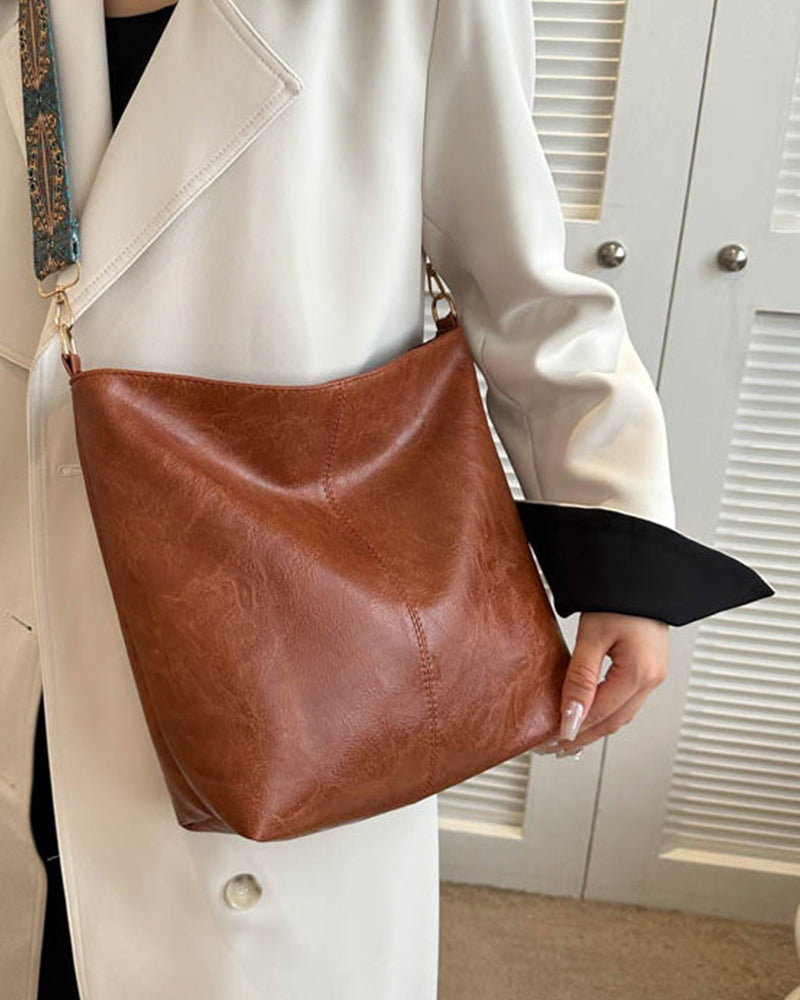 Torba o dużej pojemności z paskiem na ramię w stylu vintage