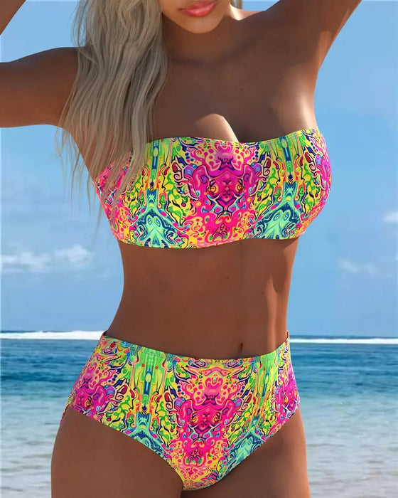 Bikini Bandeau Drukowany