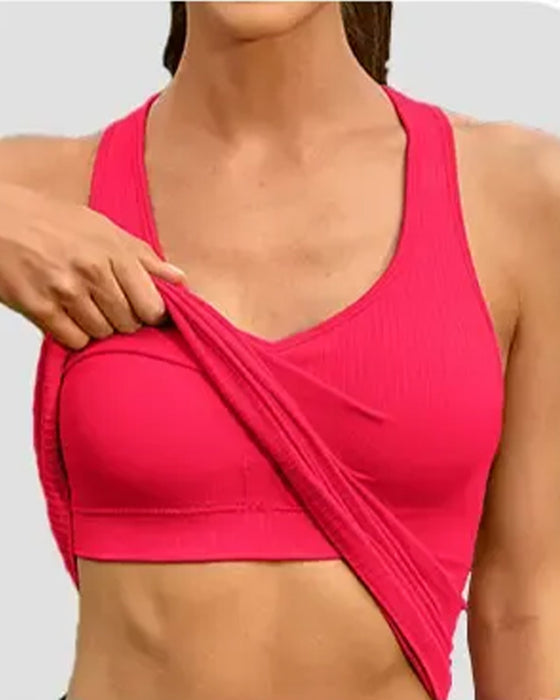 Tank Top Racerback Ramiączko Wbudowany Biustonosz