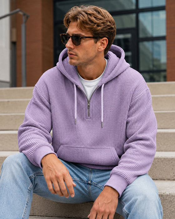Bluza Męski Gładki Zamek Błyskawiczny Sweter