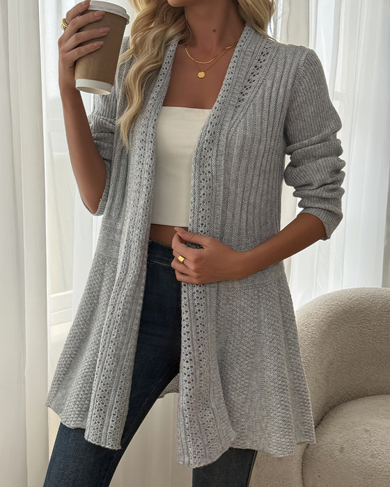 Kardigan Sweter Kurtka Średniej Długości