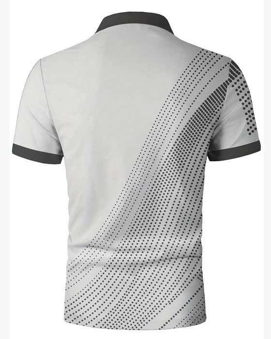 Koszulka Męska T-Shirt Swobodna Z Kołnierzykiem