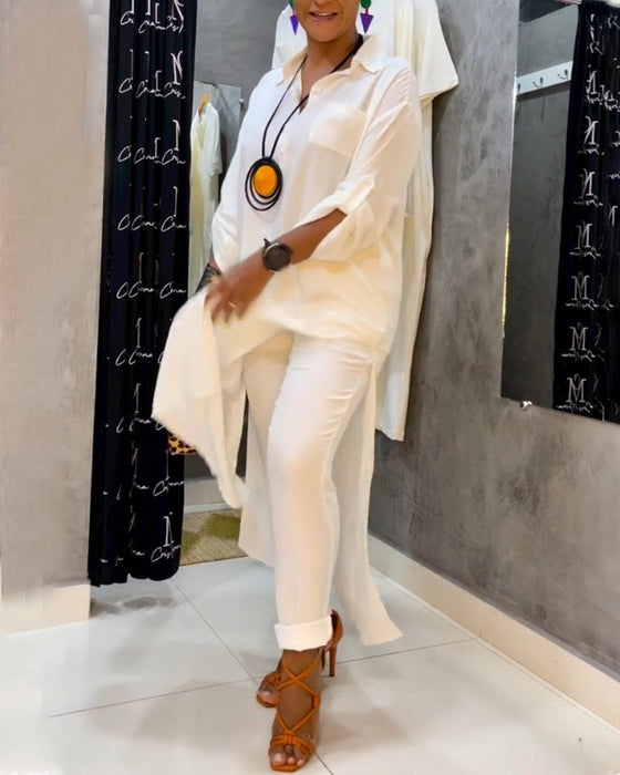 Sukienka z kieszeniami w jednolitym kolorze