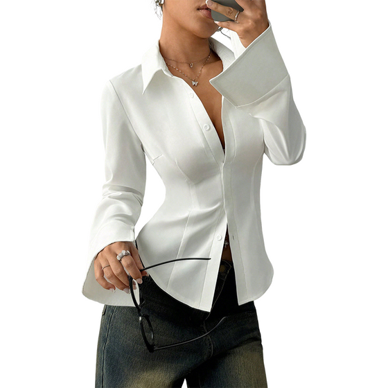 Elegantna Slim-Fit Koszula Damska