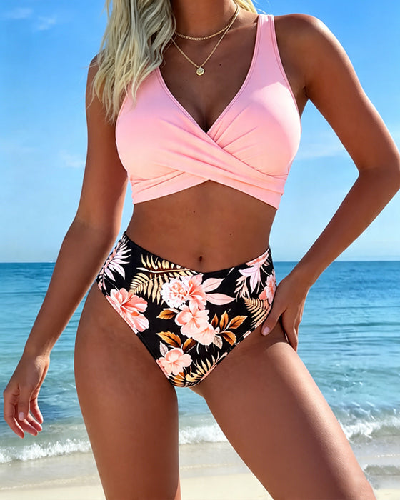 Bikini Krzyżowy Wysoki Stan