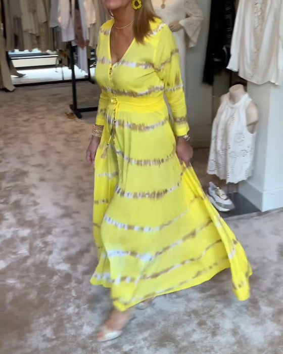 Damska elegancka długa sukienka dojazdowa