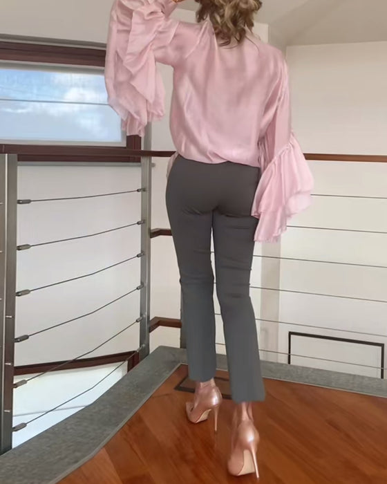 Bluzka Modna Falbanowana